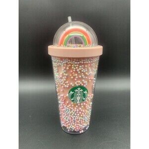 Starbucks Limited Edition Rainbow Tumbler 15oz Peach Good Mood